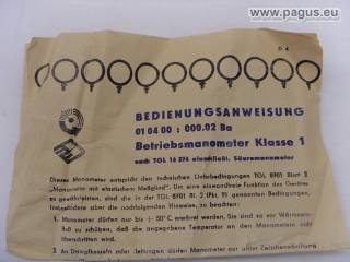 MESSGERÄTEW. BEIERFELD  Manometer