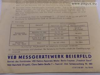 MESSGERÄTEW. BEIERFELD  Manometer