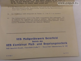 MESSGERÄTEW. BEIERFELD  Prüfmanometer