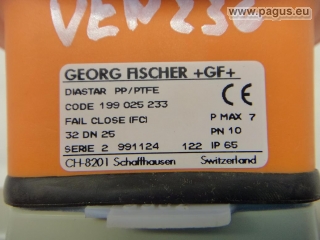 GF Membranventil Typ: 025 PP/PTFE