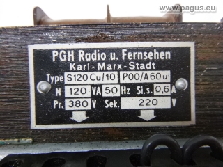 PGH RADIO u. TELEVISION Isolating transformer