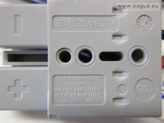 SCHAUER Batterie- Ladegerät Batteriestecker mit Kupplung grau Anderson SB 120