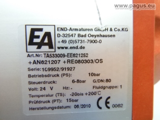 END Absperrklappe mit Schwenkantrieb