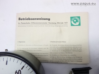 MANOMETERW. Manometr różnicowy WITTGENSDORF