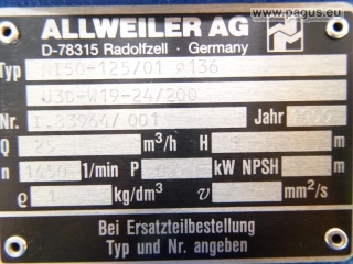 ALLWEILER Kreiselpumpe