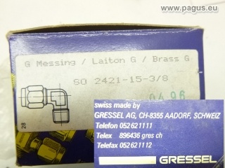 GRESSEL Winkel-Einschraubverschraubungen