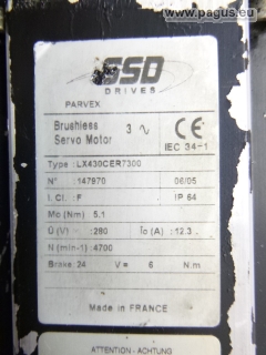 SSD PARVEX Servomotor mit Getriebe