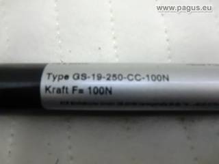 Gasfeder Hub 250mm, 100N