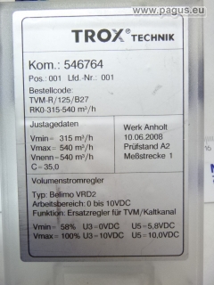 TROX Volumenstromregler