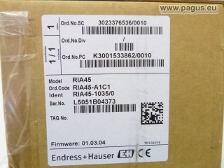 ENDRESS + HAUSER Prozessanzeige