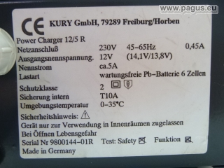 KURY Batterie- Ladegerät