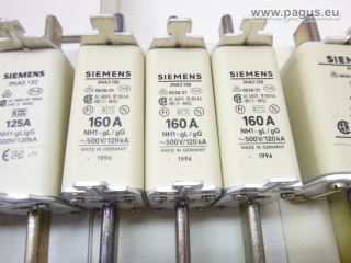 Zakres bezpieczników SIEMENS NH