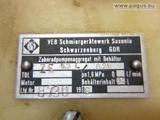 SAXONIA Schmierpumpe