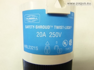 HUBBEL Steckdose + Stecker