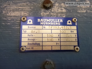 BAUMÜLLER Gleichstrommotor mit Bremse