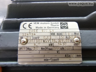 VEM Elektromotor mit Bremse