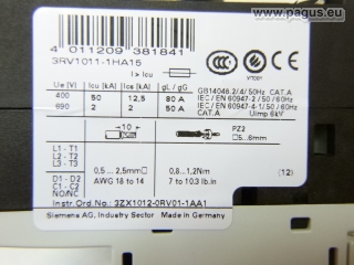 SIEMENS Motorschutzschalter