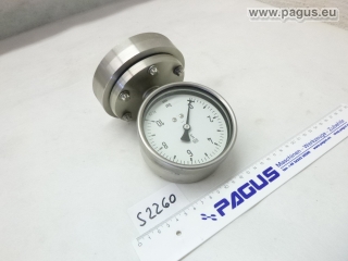 Plattenfedermanometer, Ø 100 mm 0 - 10 bar