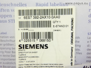 SIEMENS Beschriftungsbögen