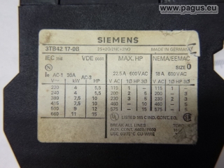 SIEMENS Leistungsschütz