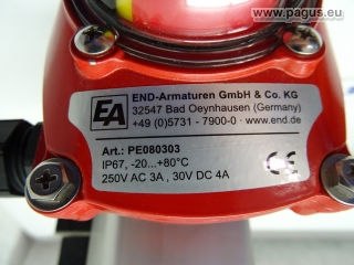 END-ARMATUREN Absperrklappe mit Schwenkantrieb