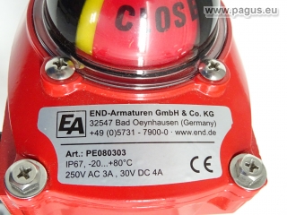 END-ARMATUREN Absperrklappe mit Schwenkantrieb