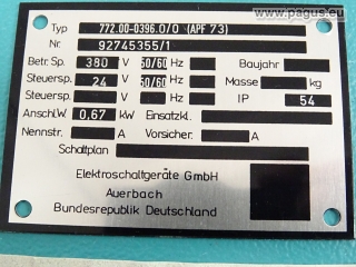 ELEKTROSCHALTGERÄTE AUERBACH Maschinensteuerung