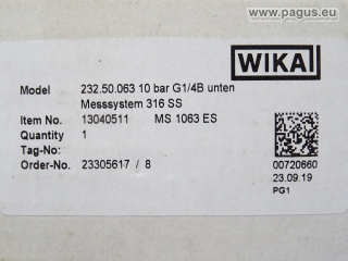 WIKA Chemie-Manometer