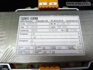 SCHEELE-ELEKTRIK Mobiler Trenntransformator