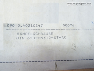 PAGUS Rändelschraube