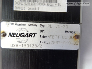 HAUSER Servomotor mit Getriebe und Bremse