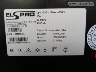 ELSPRO Mobiler Trenntransformator