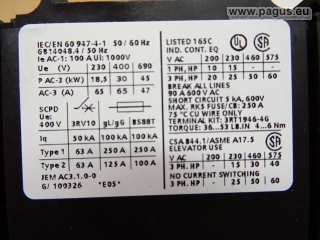 SIEMENS Leistungsschütz