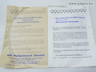 MESSGERÄTEWERK BEIERFELD Manometrisches Kontaktthermometer