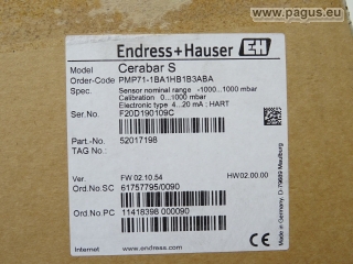ENDRESS + HAUSER Drucktransmitter