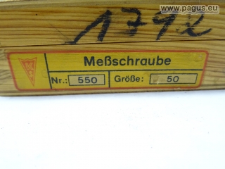 Feinmess. Suhl Bügelmessschraube mit Teller