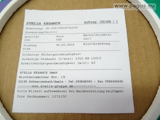 STELLA KERAMIK Schleifscheibe