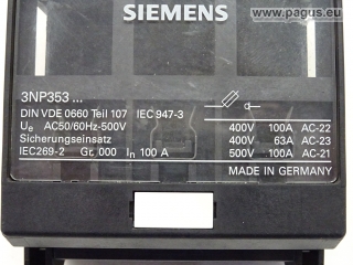 SIEMENS NH-Sicherungslasttrennschalter