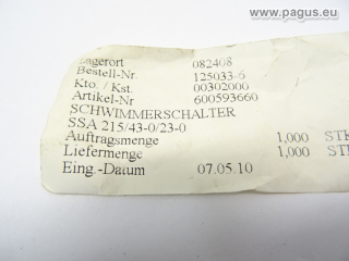 PAGUS Füllstandsschalter