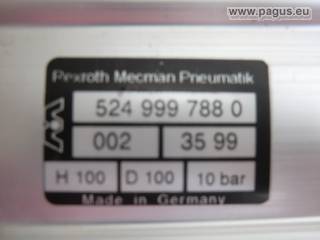 REXROTH Pneumatikzylinder mit Arretierzylinder