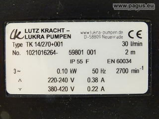 LUKRA PUMPEN Eintauchpumpe