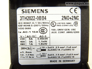 SIEMENS Hilfsschütz