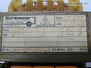 SCHLÖSSER Steuertransformator