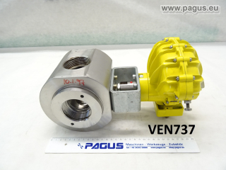 ADLER ITALY 3-Wege Kugelhahn mit pneumatischem Ventilantrieb