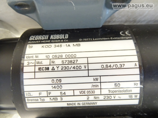 KOBOLD Elektromotor mit Bremse