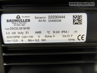 BAUMÜLLER Servomotor mit Bremse