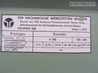 MWW Autogenschweißgerät