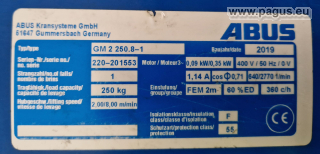 Abus Säulenschwenkkran 250 kg