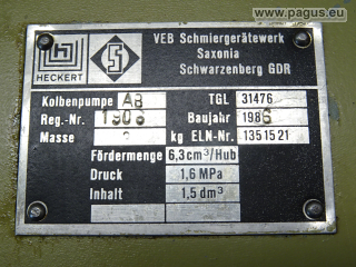 SAXONIA Handschmierpumpe