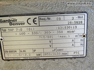 GARDNER DENVER Seitenkanal-Vakumpumpe